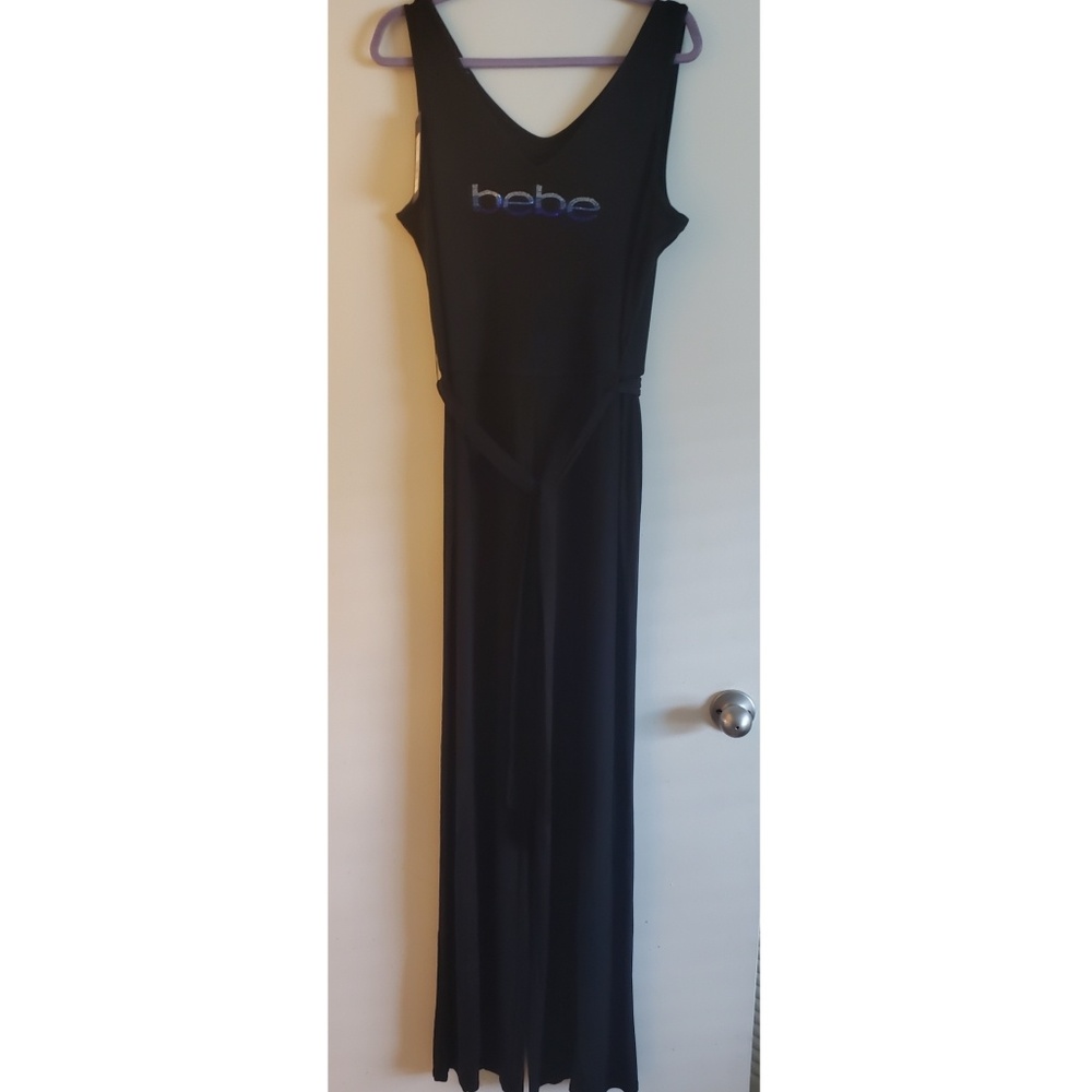 Bebe Logo V-neck Jumpsuit